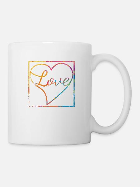 Love with heart - Liebe - Mug - white