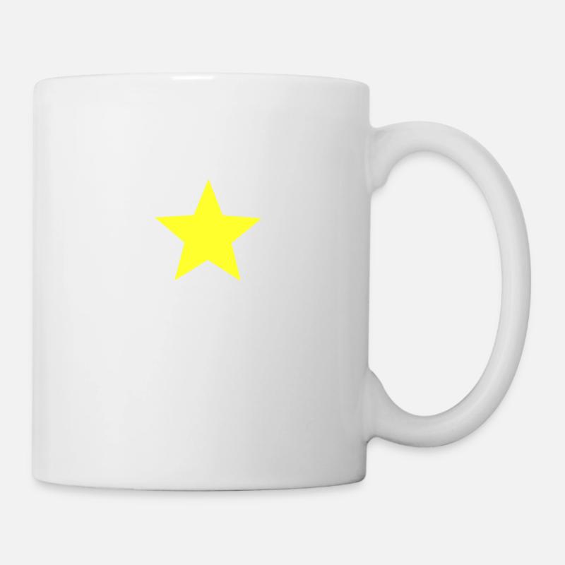yellow star - Mug - white