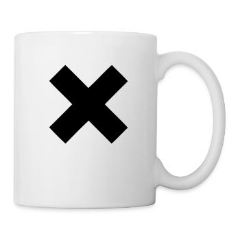 x - KREUZ - CROSS - X - Tasse - Weiß - Rechts