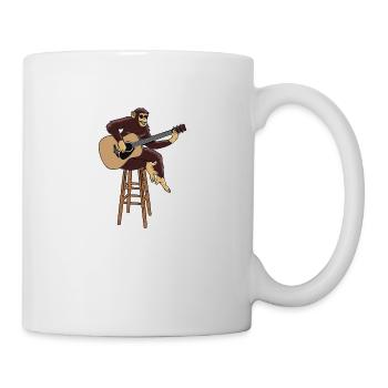 CHEMISE MUSICIENNE EN FOLIE GUITARE MONKEY TEE SHIRT IDEE - Mug blanc - blanc - Droite