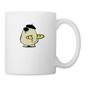 Baguette Bär Comic Geschenk - Tasse - Weiß - Rechts