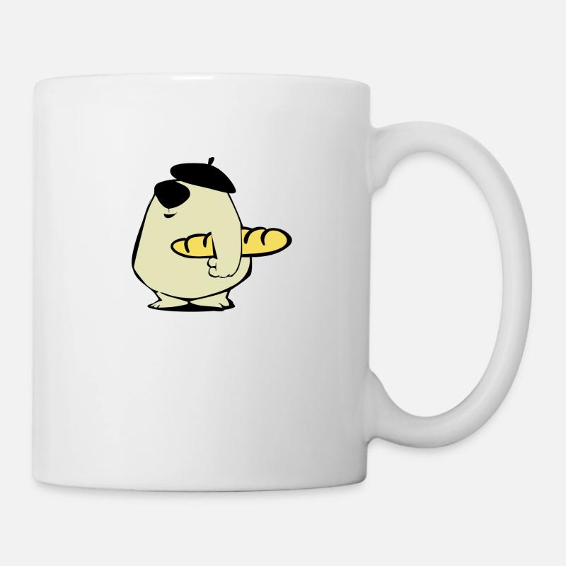 Baguette bear cartoon gift - Mug - white