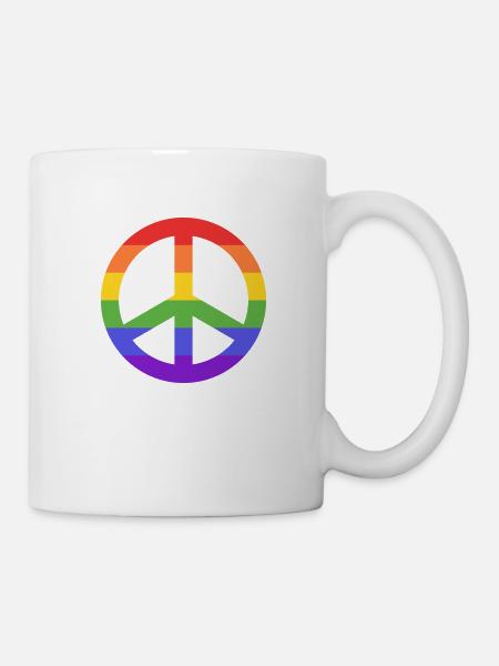 Peace Sign Hippie - Tasse - Weiß