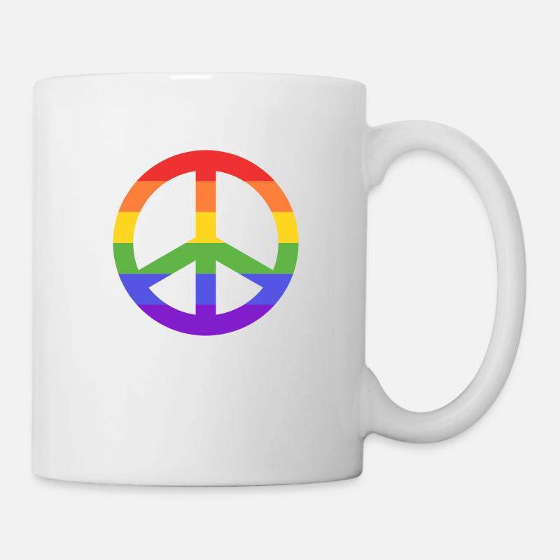 Peace Sign Hippie - Tasse - Weiß