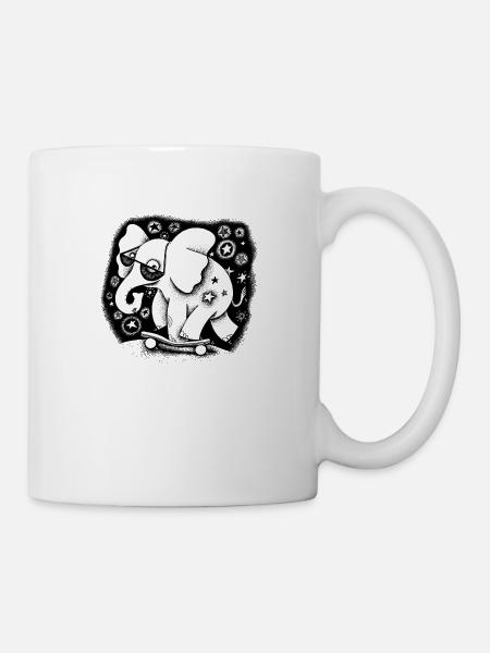 Elefant (trying to be cool) - Tasse - Weiß