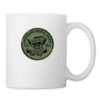 CERTIFIED SCUBA DIVER NOIR ET OLIVE - Mug blanc - blanc - Droite