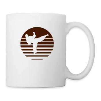logo fight art karate judo kick boxing - Mug - white - Right