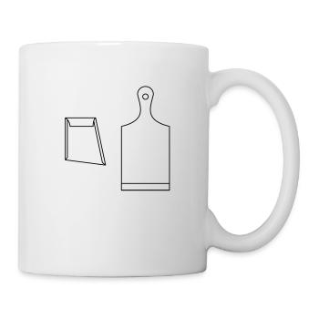 brett_und_schaber_1c_vektor - Mug blanc - blanc - Droite