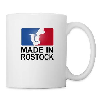 sportliches Made in Rostock Logo - Tasse - Weiß - Rechts