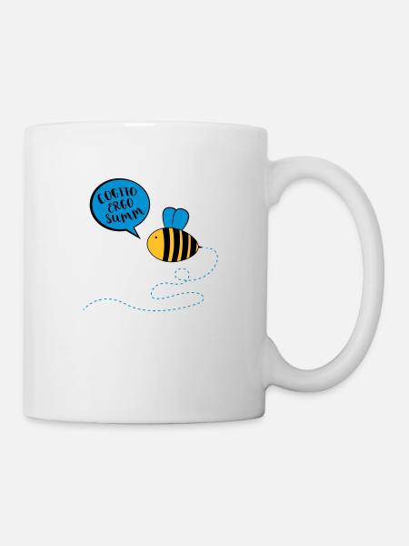 Philosophie Sokrates Biene Lustiger Spruch Tier - Tasse - Weiß