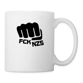 FCK NZS against hatred and racism - Mug - white - Right
