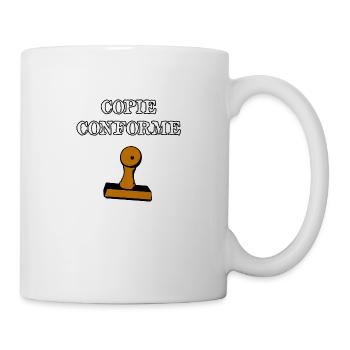 COPIE CONFORME - JEUX DE MOTS - FRANCOIS VILLE - Mug blanc - blanc - Droite