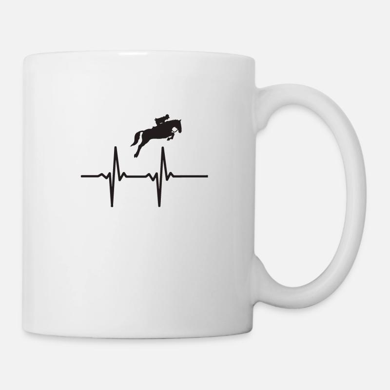 Équitation cavalier cavalier dressage - Mug blanc - blanc