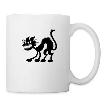 Chat noir de Halloween - Mug blanc - blanc - Droite