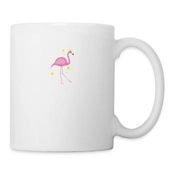 Papas kleine Prinzessin Flamingo Geschenk - Tasse - Weiß - Rechts