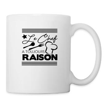 Chef Cuisine Shirt • A toujours Raison • Cadeaux - Mug blanc - blanc - Droite