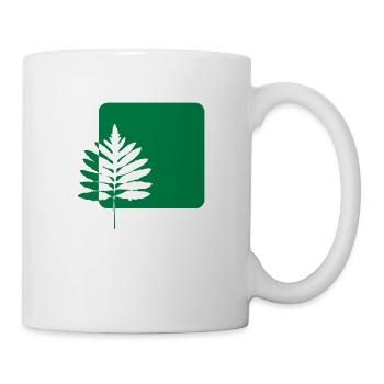 natur logo blatt baum wald - Tasse - Weiß - Rechts