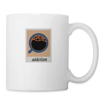 Retro Süchtig nach Kaffee Vintage Sucht Coffee - Tasse - Weiß - Rechts