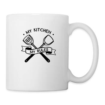 Ma cuisine Mes règles - Mug blanc - blanc - Droite