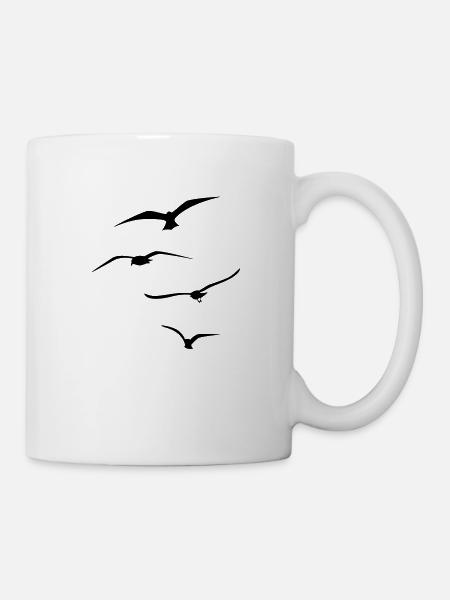 Fliegende Vögel - Tasse - Weiß