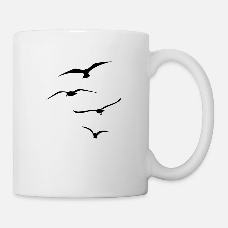 Fliegende Vögel - Tasse - Weiß