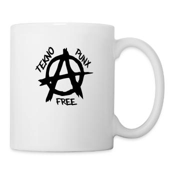 Anarchy free tekno punx - Mug - white - Right