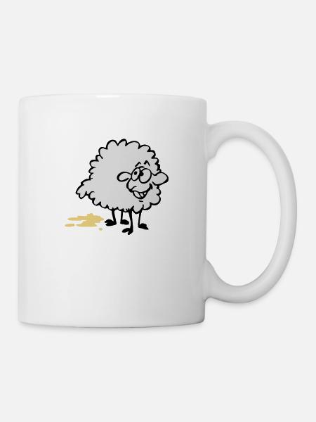 Piss Schaf - Tasse - Weiß