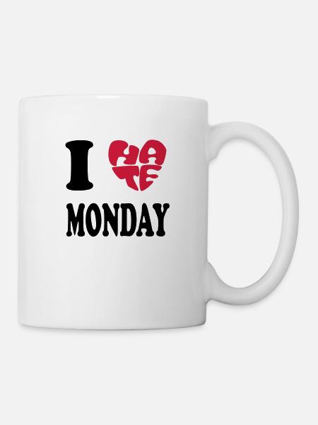 I HATE MONDAY - Tasse - Weiß