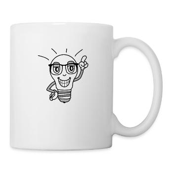 Glühbirne - Tasse - Weiß - Rechts