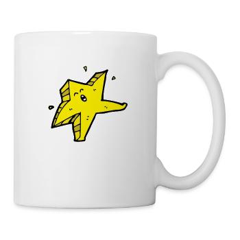 Happy Star | Yellow | gift idea - Mug - white - Right
