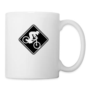 NEW MOUNTAIN BIKE ROADSIGN - Tasse - Weiß - Rechts