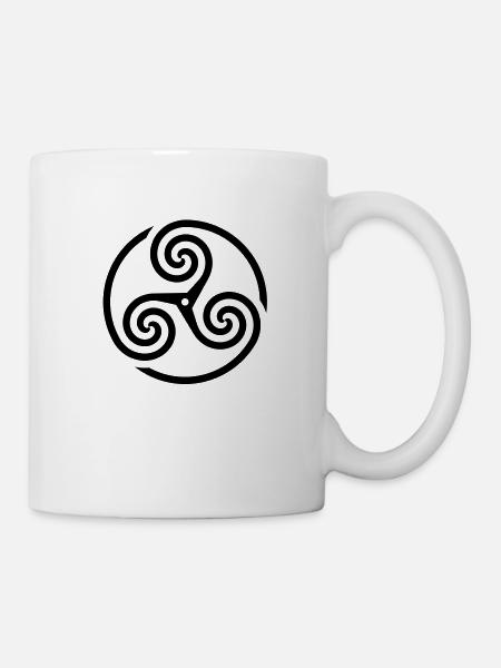 wheeled Triskele 03 - Tasse - Weiß