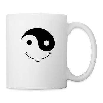 ying yang smiley - Tasse - Weiß - Rechts