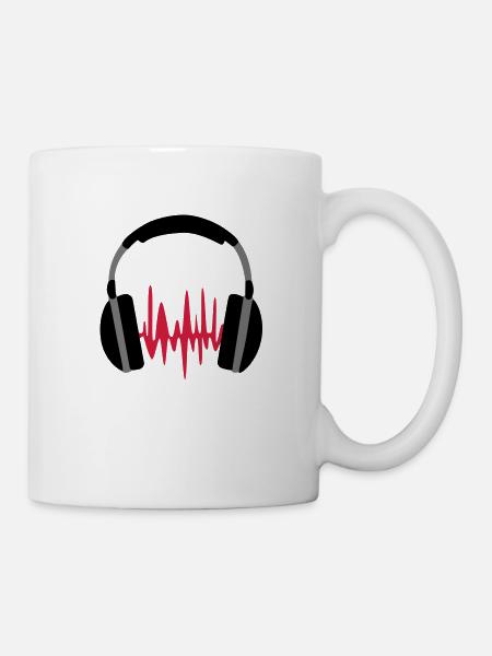 headphones loud - Mug - white