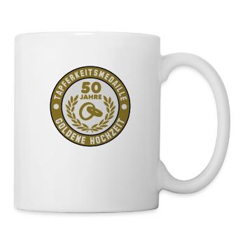 Tapferkeitsmedaille 50 Jahre Goldene Hochzeit 3C - Mug - white - Right