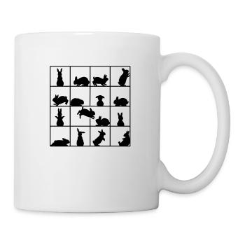 Lapin cube - Mug blanc - blanc - Droite