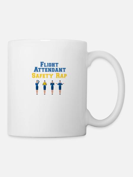 Flight Attendant Safety Rap - Flugbegleiter - Tasse - Weiß