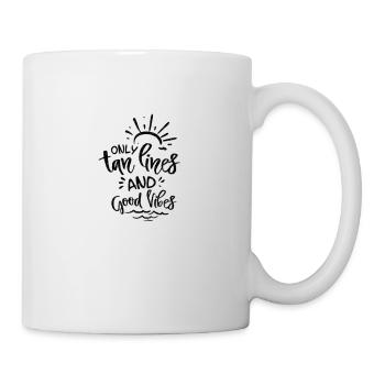Lignes de bronzage et bonnes vibrations idea idée cadeau - Mug blanc - blanc - Droite