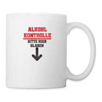 Alkohol Bier Party Trinken Saufen Lusitg - Tasse - Weiß - Rechts