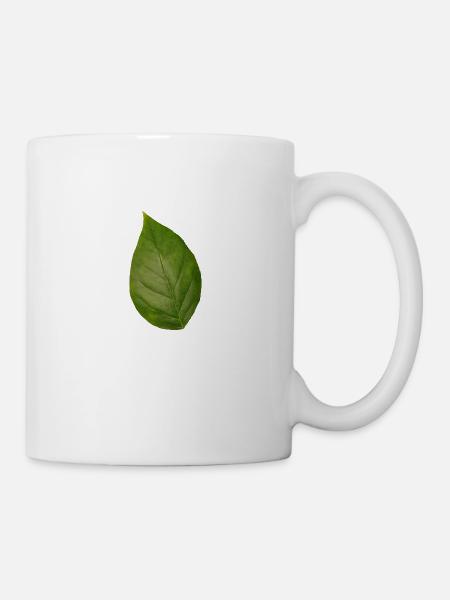 Leaf tree plant spring summer autumn green - Mug - white