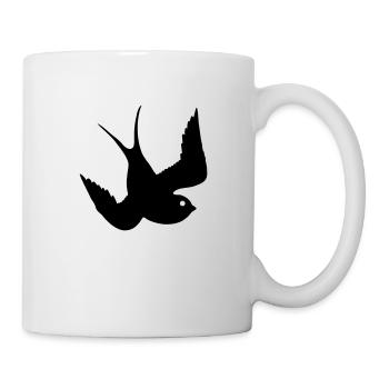 Tattoo Swallows Design Oldschool Birds Freedom - Tasse - Weiß - Rechts