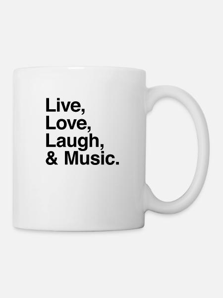rire vivant d'amour et de musique - Mug blanc - blanc