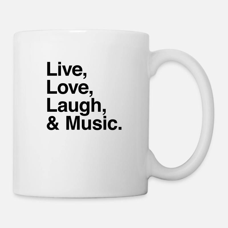 rire vivant d'amour et de musique - Mug blanc - blanc
