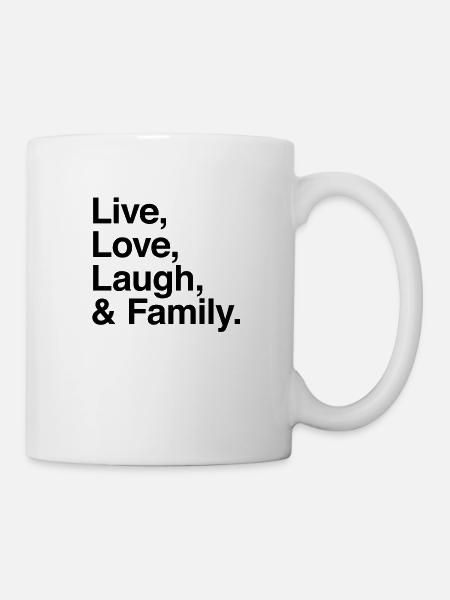 live love laugh and family - Mug - white