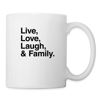 rire vivant d'amour et de la famille - Mug blanc - blanc - Droite