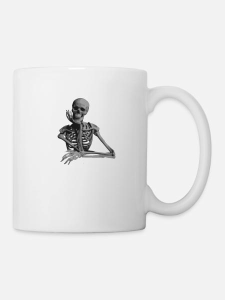 freundliches Skelett - Tasse - Weiß