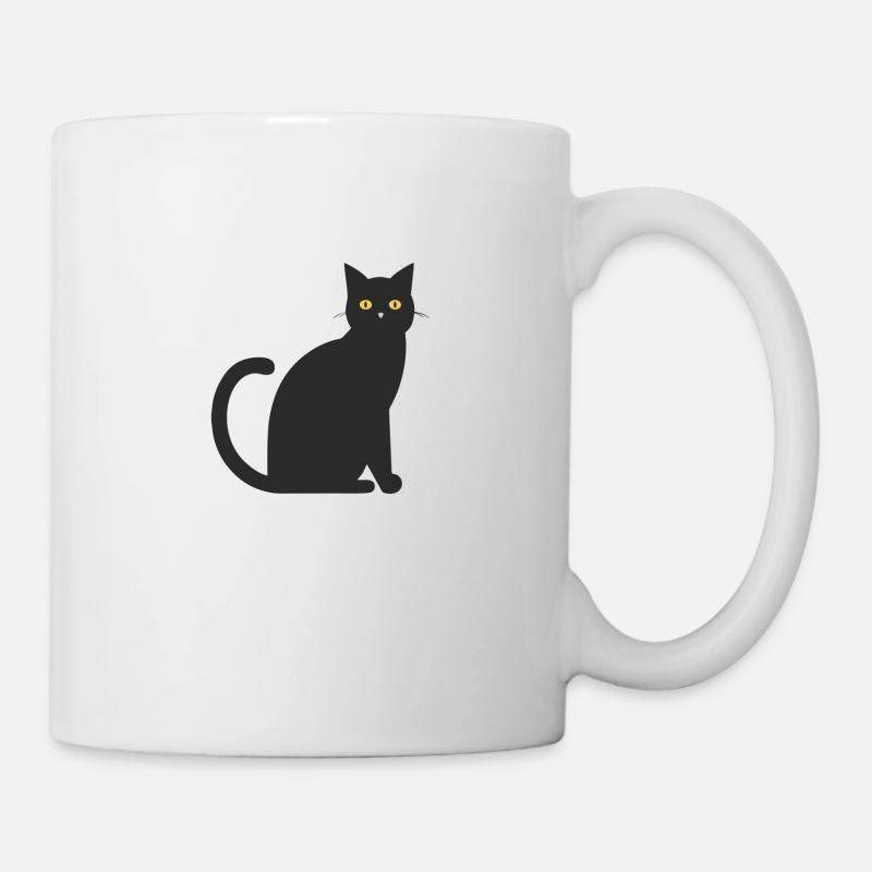 black cat - Mug - white