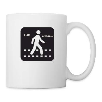 I Am A Walker white writing - Mug - white - Right