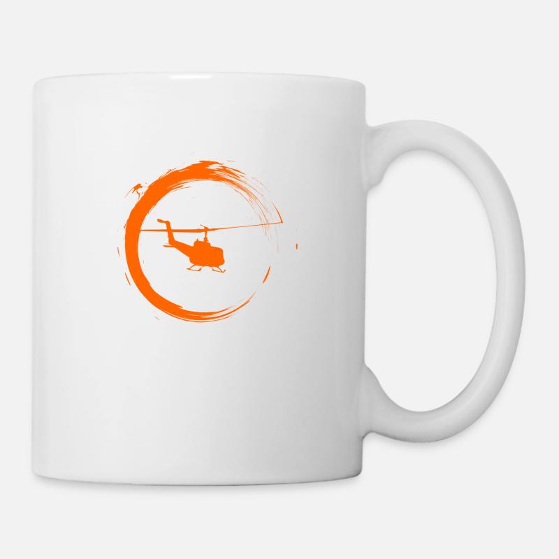 hélicoptère - Mug blanc - blanc