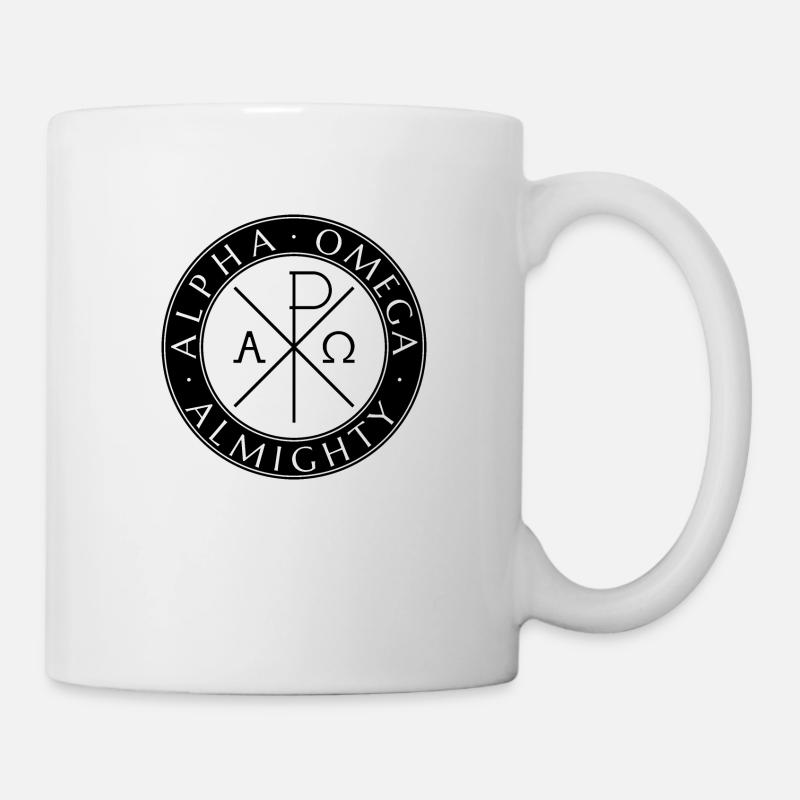 Alpha Omega Almighty Black - Mug - white